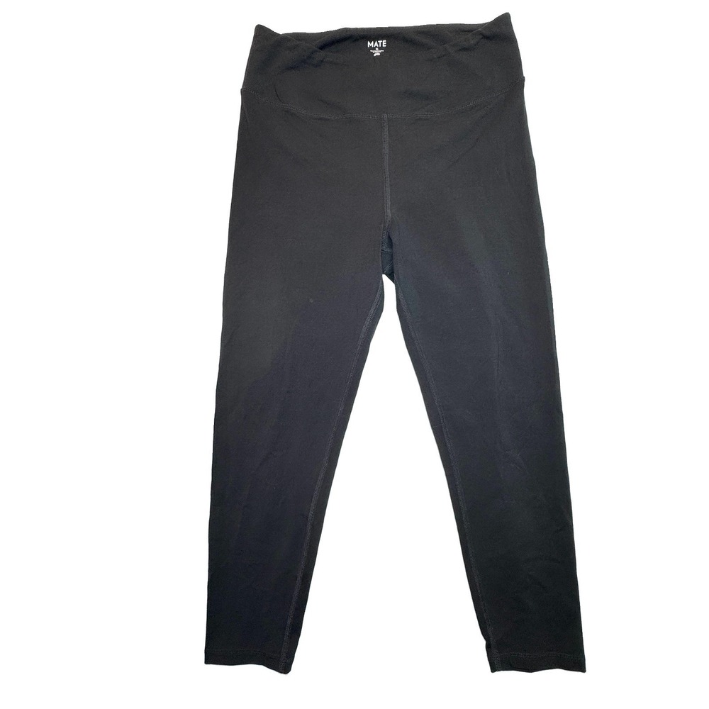 Mate The Label Women's Organic Cotton Midi Leggings XL Black 7/8 Sustainable